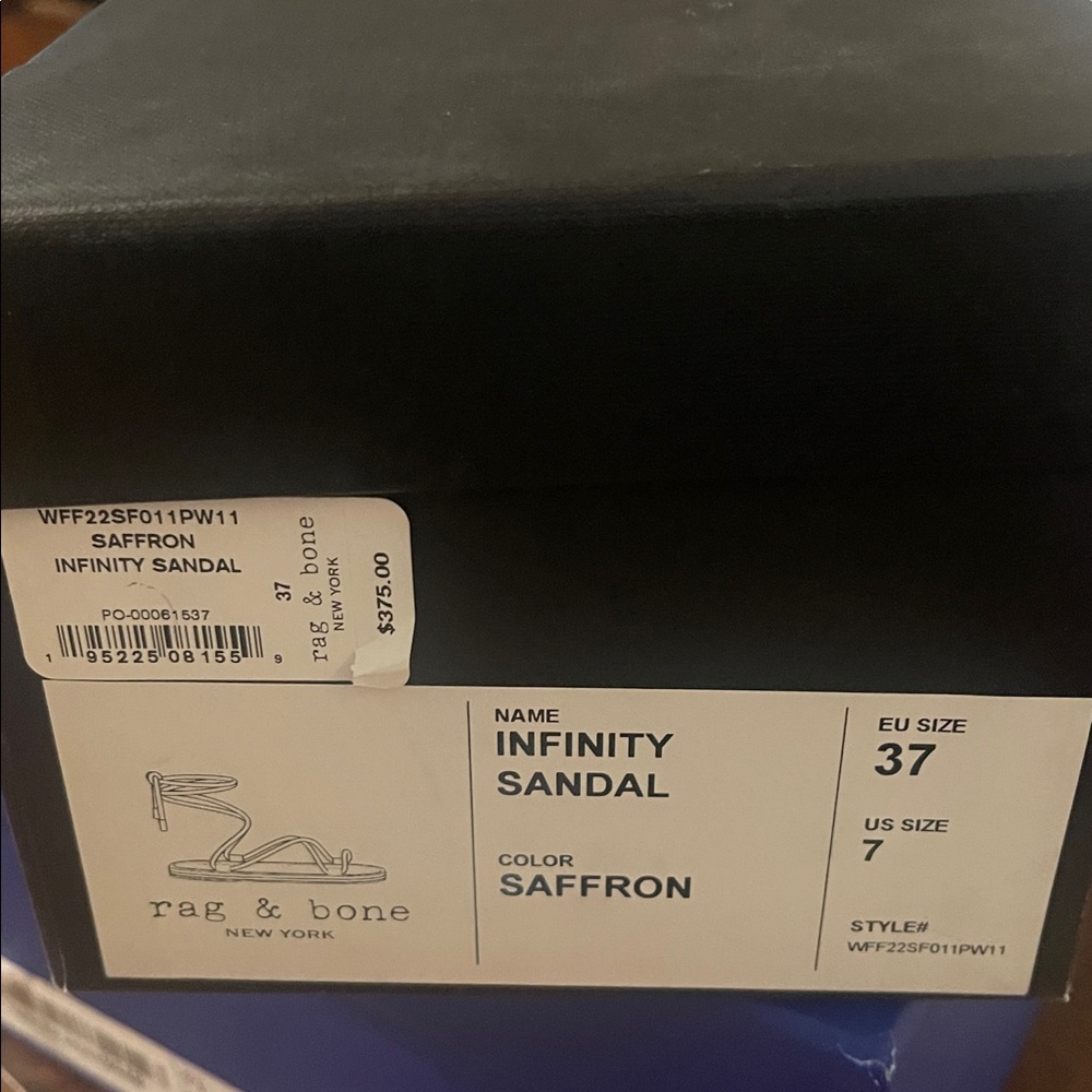 Rag & bone infinity leather or nylon saffron /brown sandals new in box 37 or 7 m - Picture 10 of 10